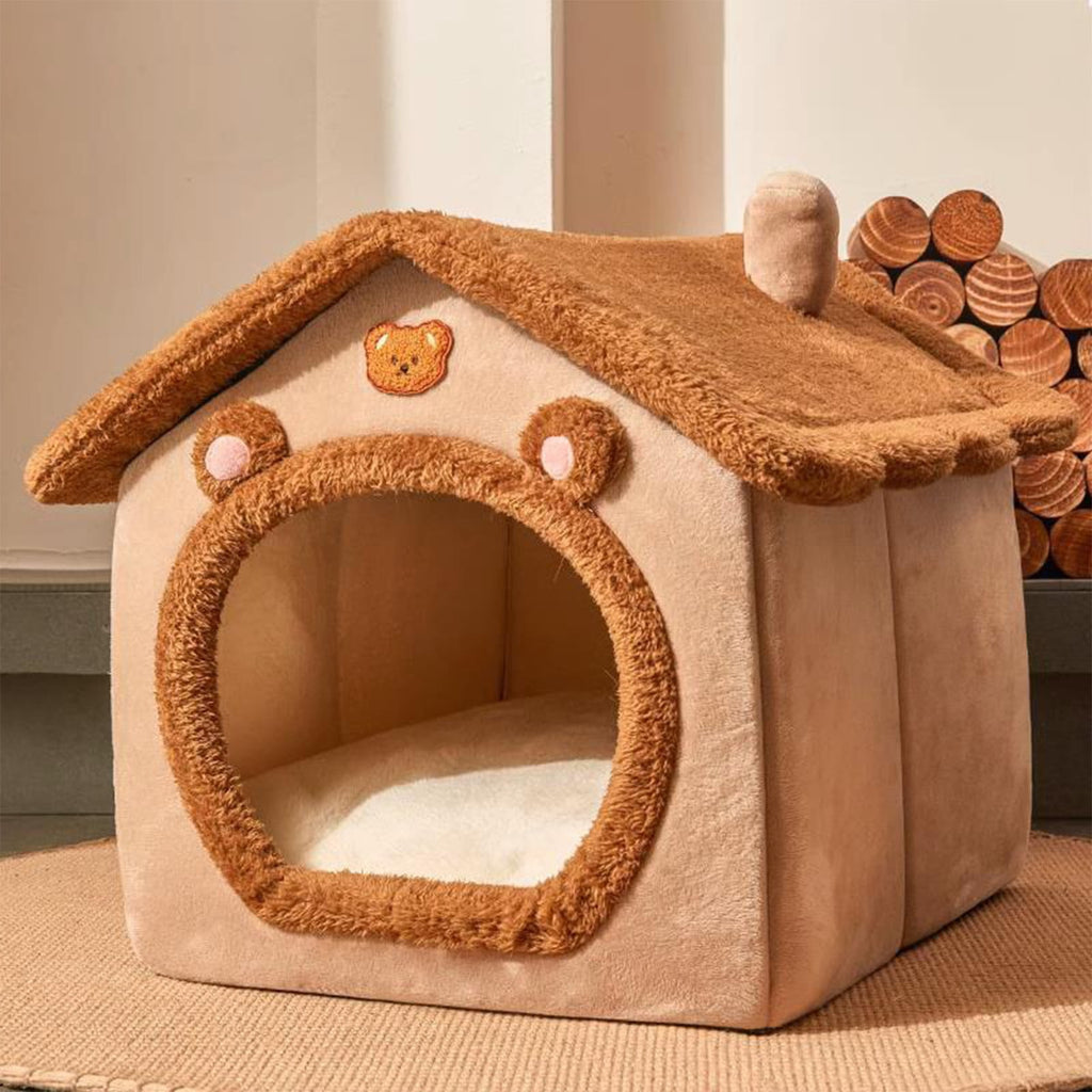 100Fens Dog House Indoor Foldable Soft Kennel Bed Warm Cats House Puppy Cave With Cushion For Small Medium Large Dogs Cats