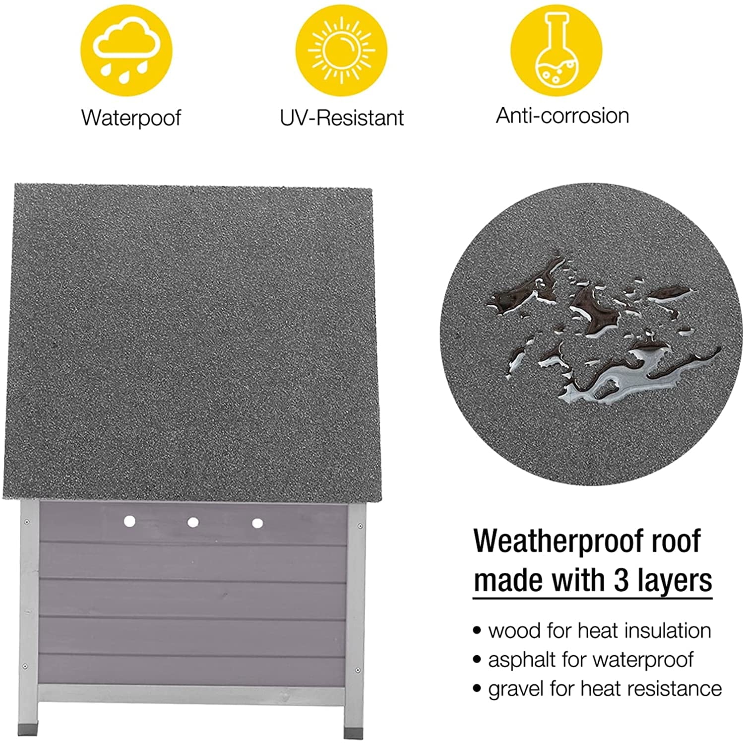 Aivituvin Cat House for Outdoor Cats Insulated Feral Kitty Shelter with Warm Liner for Winter Waterproof Rabbit Hutch for Bunnies,Cats