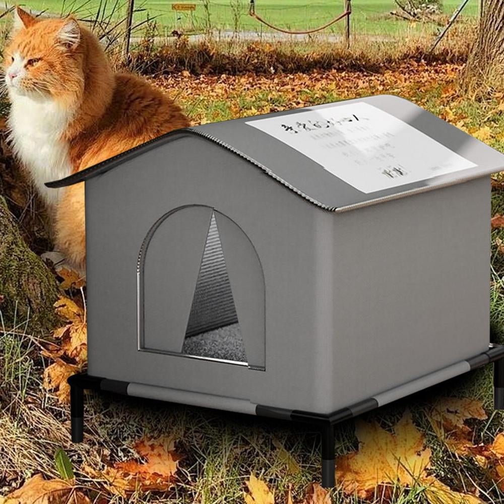 AITOCO Feral Cat Shelter Outdoor Feral Cat Houses Cat Outside House Waterproof Enclosed Pet Tent Insulated Cat House for Multiple Cats Barn Porch astonishing