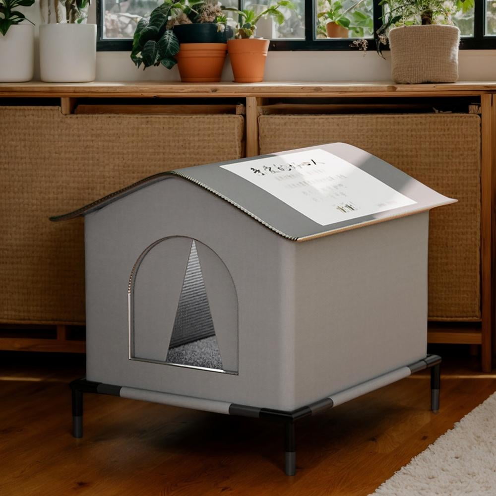 AITOCO Feral Cat Shelter Outdoor Feral Cat Houses Cat Outside House Waterproof Enclosed Pet Tent Insulated Cat House for Multiple Cats Barn Porch astonishing