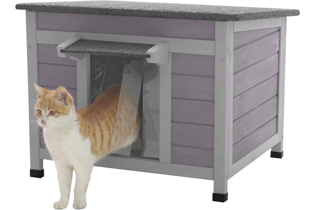 Aivituvin Cat House for Outdoor Cats Insulated Feral Kitty Shelter with Warm Liner for Winter Waterproof Rabbit Hutch for Bunnies,Cats