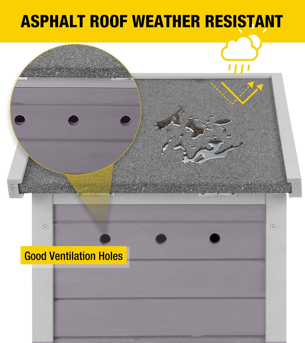Aivituvin Cat House for Outdoor Cats Insulated Feral Kitty Shelter with Warm Liner for Winter Waterproof Rabbit Hutch for Bunnies,Cats