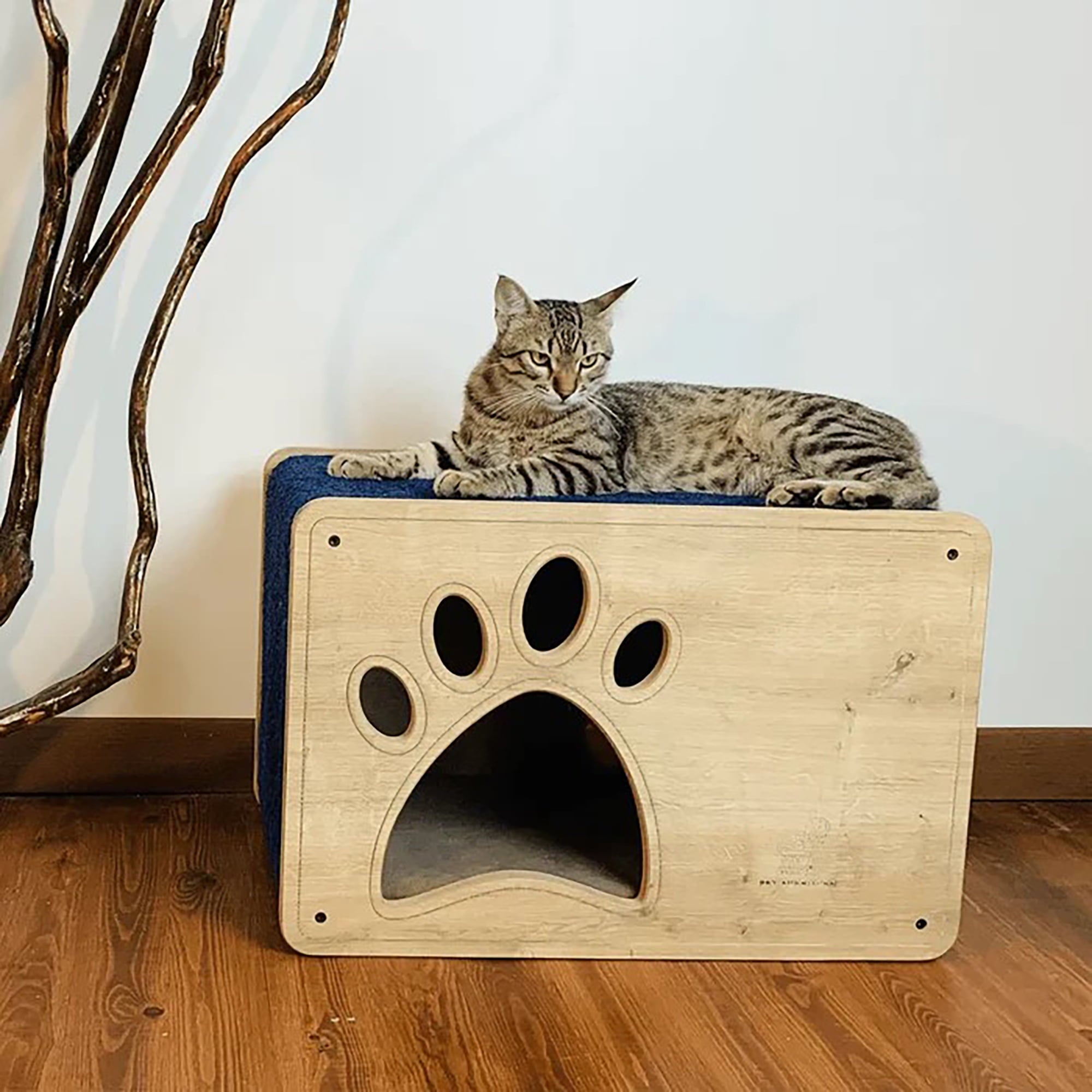 Luna Cat House and Scratcher, Cozy, Durable, and Engaging for Cats, Stylish, and Space-Saving for Cats