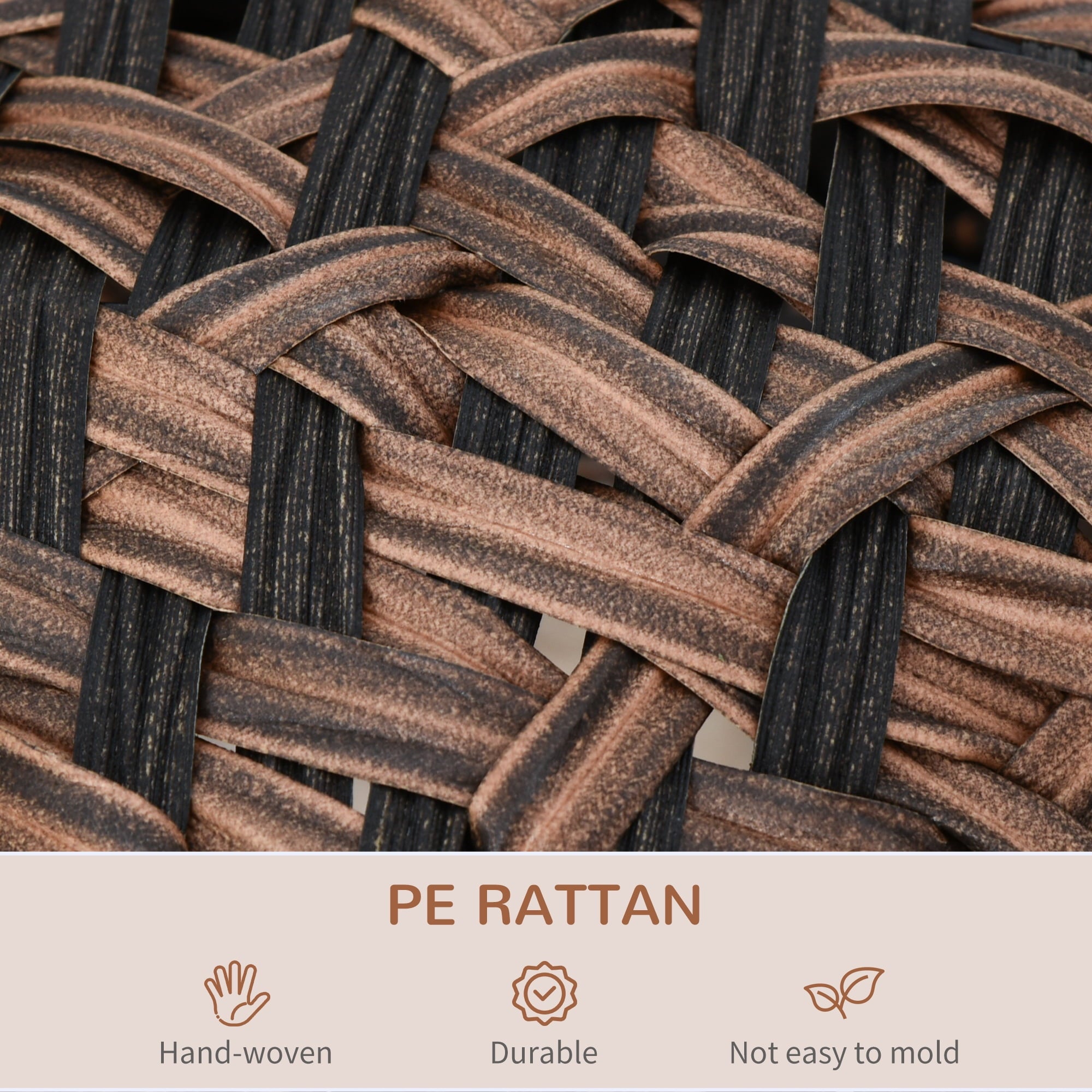 Pawhut 20.5" Natural Rattan Cat House, Brown