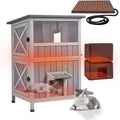 Aivituvin Heated Outdoor Cat House for Winter, Insulated Cat House for Outdoor Indoor, Weatherproof Cat Shelter with Warm Liner for Feral &amp; Stray Cats