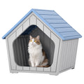 Bifanuo Weatherproof Outdoor Cat House - Insulated Resin Shelter for Indoor &amp; Feral Cats