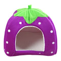 Cat House for Outdoor Cats, Winter Indoor House House Padded House Folding Yurt Strawberry Tent