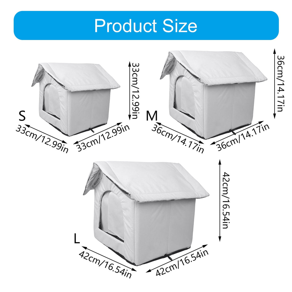 AOOOWER Weatherproof Cats House for Outdoor Use Strays Cats Warm and Coldproof Nest Tent