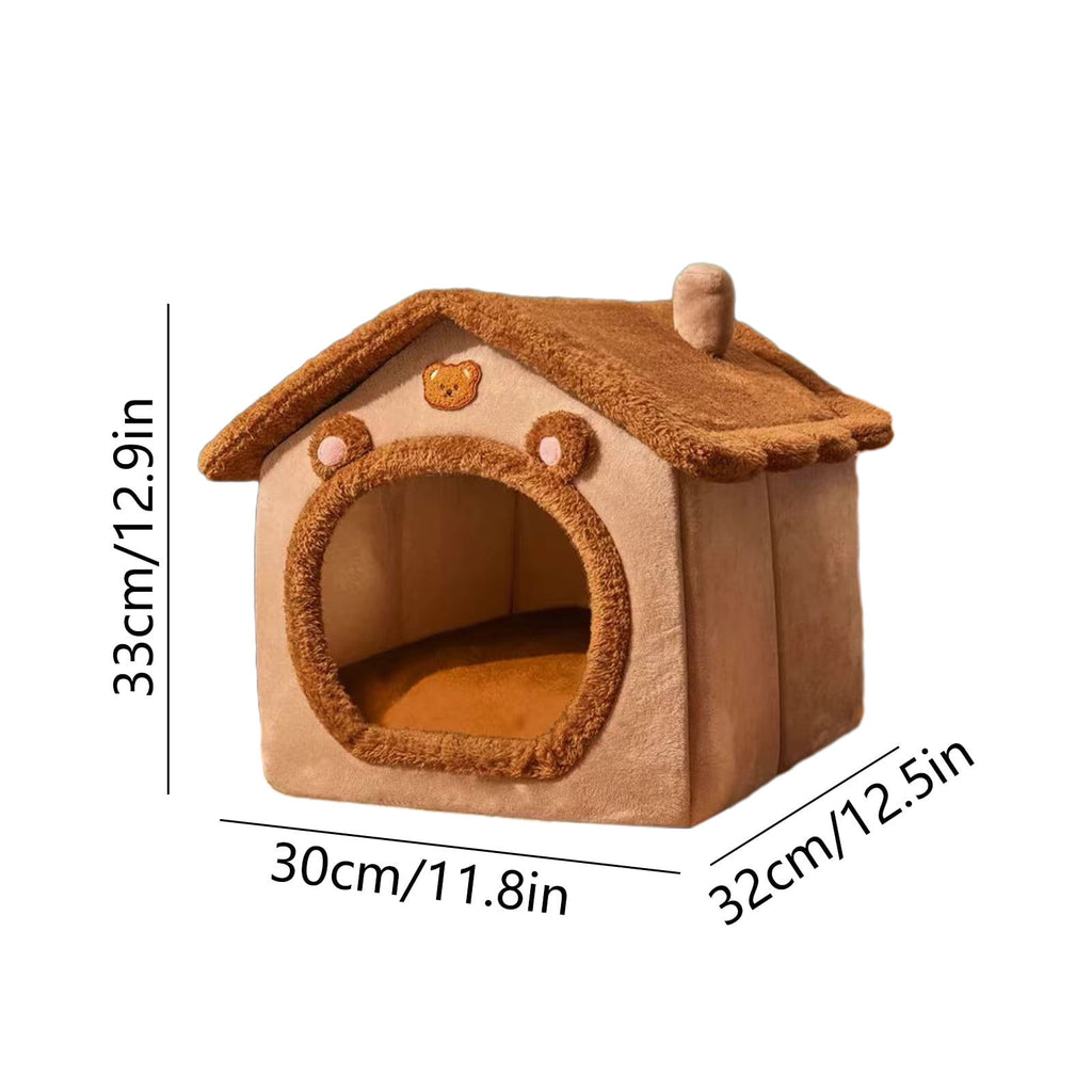 100Fens Dog House Indoor Foldable Soft Kennel Bed Warm Cats House Puppy Cave With Cushion For Small Medium Large Dogs Cats