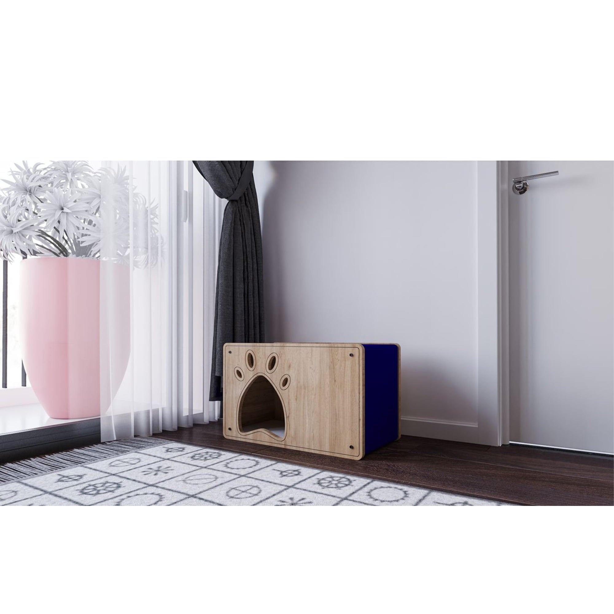 Luna Cat House and Scratcher, Cozy, Durable, and Engaging for Cats, Stylish, and Space-Saving for Cats