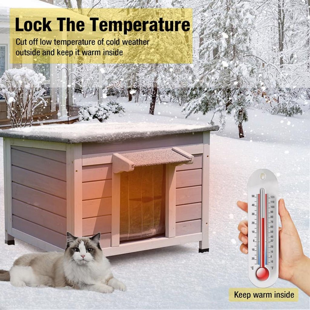 Aivituvin Cat House for Outdoor Cats Insulated Feral Kitty Shelter with Warm Liner for Winter Waterproof Rabbit Hutch for Bunnies,Cats