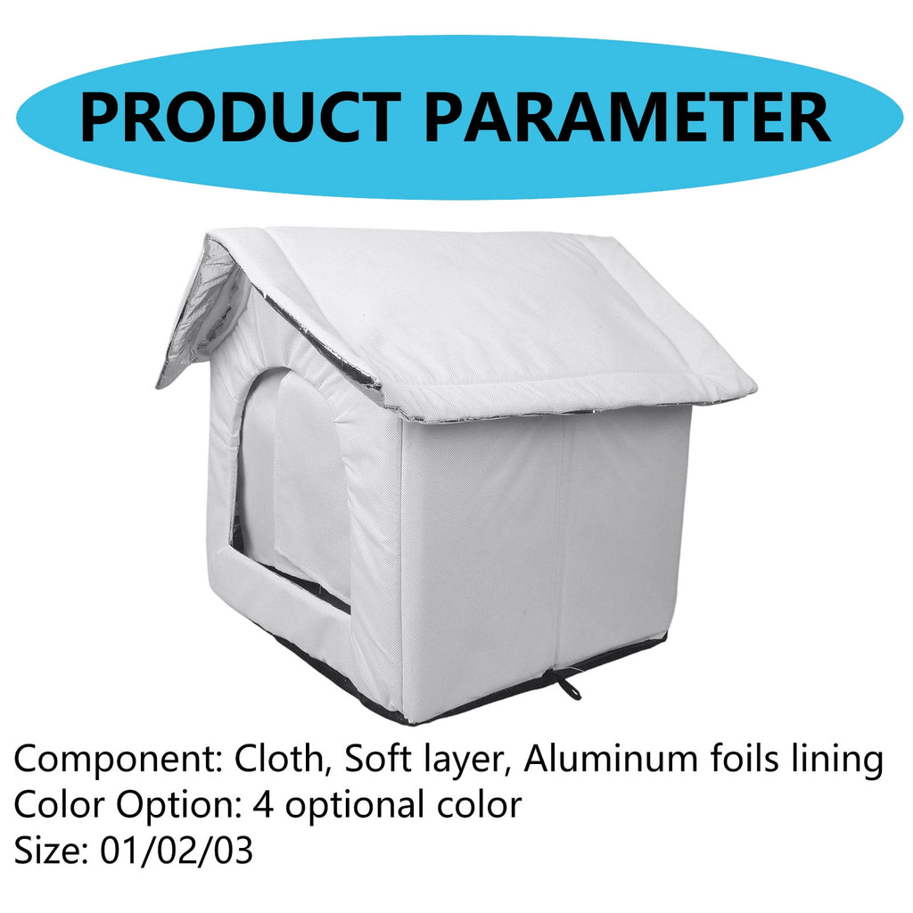 AOOOWER Weatherproof Cats House for Outdoor Use Strays Cats Warm and Coldproof Nest Tent