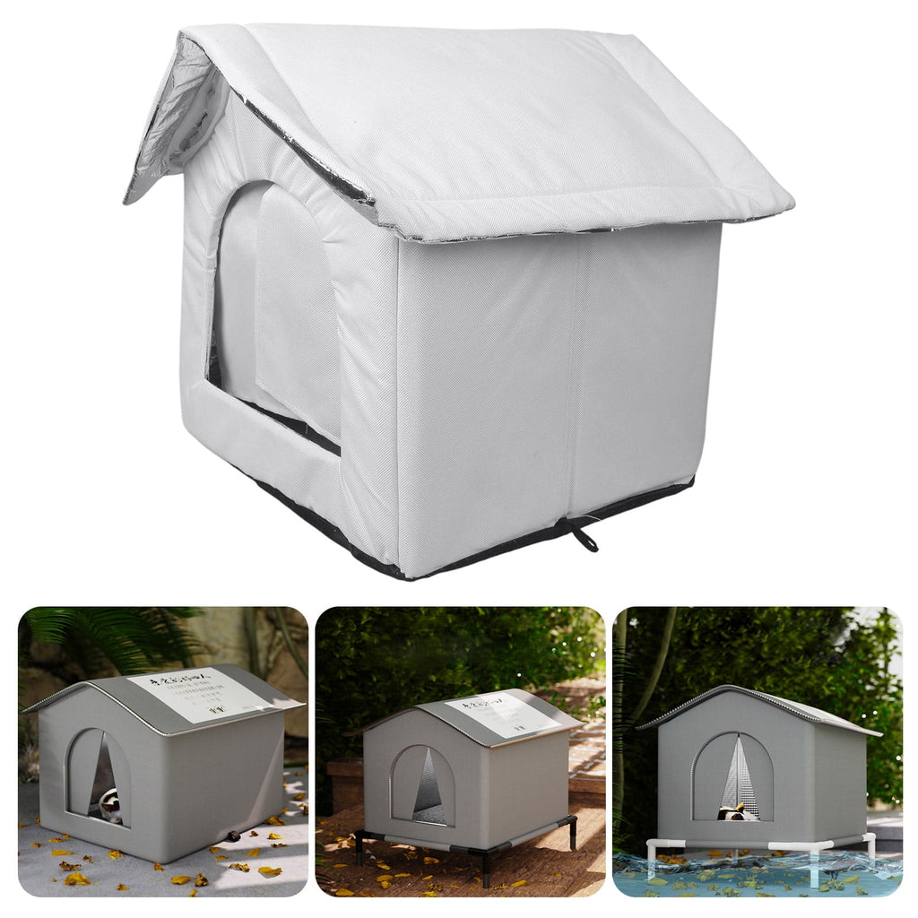 AOOOWER Weatherproof Cats House for Outdoor Use Strays Cats Warm and Coldproof Nest Tent