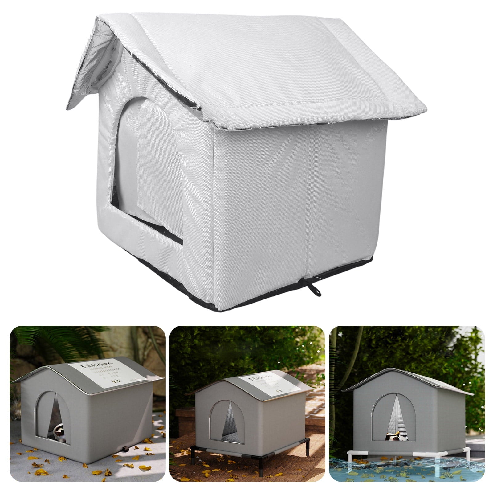 AOOOWER Weatherproof Cats House for Outdoor Use Strays Cats Warm and Coldproof Nest Tent