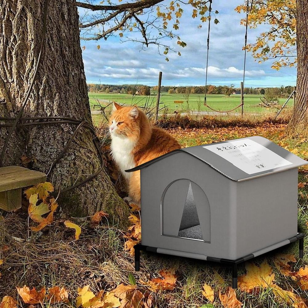 AITOCO Feral Cat Shelter Outdoor Feral Cat Houses Cat Outside House Waterproof Enclosed Pet Tent Insulated Cat House for Multiple Cats Barn Porch astonishing